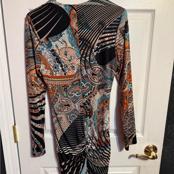 Women's Multicolor Patterned Dress - Picture 2 of 3